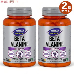 2個セット NOW Foods （ナウフーズ） ベータアラニン 750mg 120粒 #2008 NOW Sports BETA ALANINE