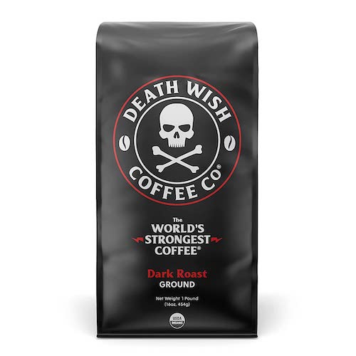 DEATH WISH COFFEE Ground Coffee Dark Roast [16 oz.] The World's Strongest Coffee / fXEBbVR[q[ EXgOȃR[q[ ҂ [_[N[Xg] I[KjbN 454g@y^Cvz