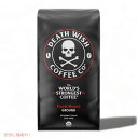 DEATH WISH COFFEE Ground Coffee Dark Roast 16 oz. The World 039 s Strongest Coffee / デスウィッシュコーヒー 世界一ストロングなコーヒー 挽き豆 ダークロースト オーガニック 454g 【粉タイプ】