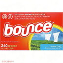 Bounce バウンス 乾燥機用 柔軟剤シート ドライヤーシート アウトドアフレッシュの香り 240枚 Outdoor Fresh Scented Fabric Softener Dryer Sheets