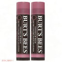 Burt's Bees 100% Natural Tinted Lip Balm, Hibiscus 2 Tubes バーツビーズ ティンテッドリップバーム  2本 色付きリップ