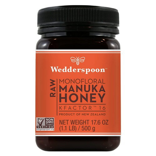 Wedderspoon Organic, Inc., 100% Raw Manuka Honey, KFactor 16, 17.6 oz (500 g) / ウェダースプーン・オーガニック, 100%生マヌカ蜂蜜　Kファクター16