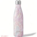 S'well ステンレススチール 断熱ウォーターボトル ジオード ローズ 500ml Geode Rose Stainless Steel Insulated ...