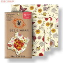 Bees Wrap r[Ybv ėp\ȃ~cEt[hbv Reusable Beeswax Food Wraps č - lߍ (S,M,L)3pack - Vegan Meadow Magic