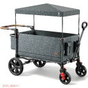 EVER ADVANCED エバーアドバンスド ワゴンベビーカー 2人用 グレー Side-Unzip Wagon Stroller for 2 Kids