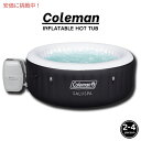 コールマン サルスパ エアジェット インフレータブル ラウンドホットタブ ブラック Coleman SaluSpa AirJet Inflatable Round Hot Tub Black