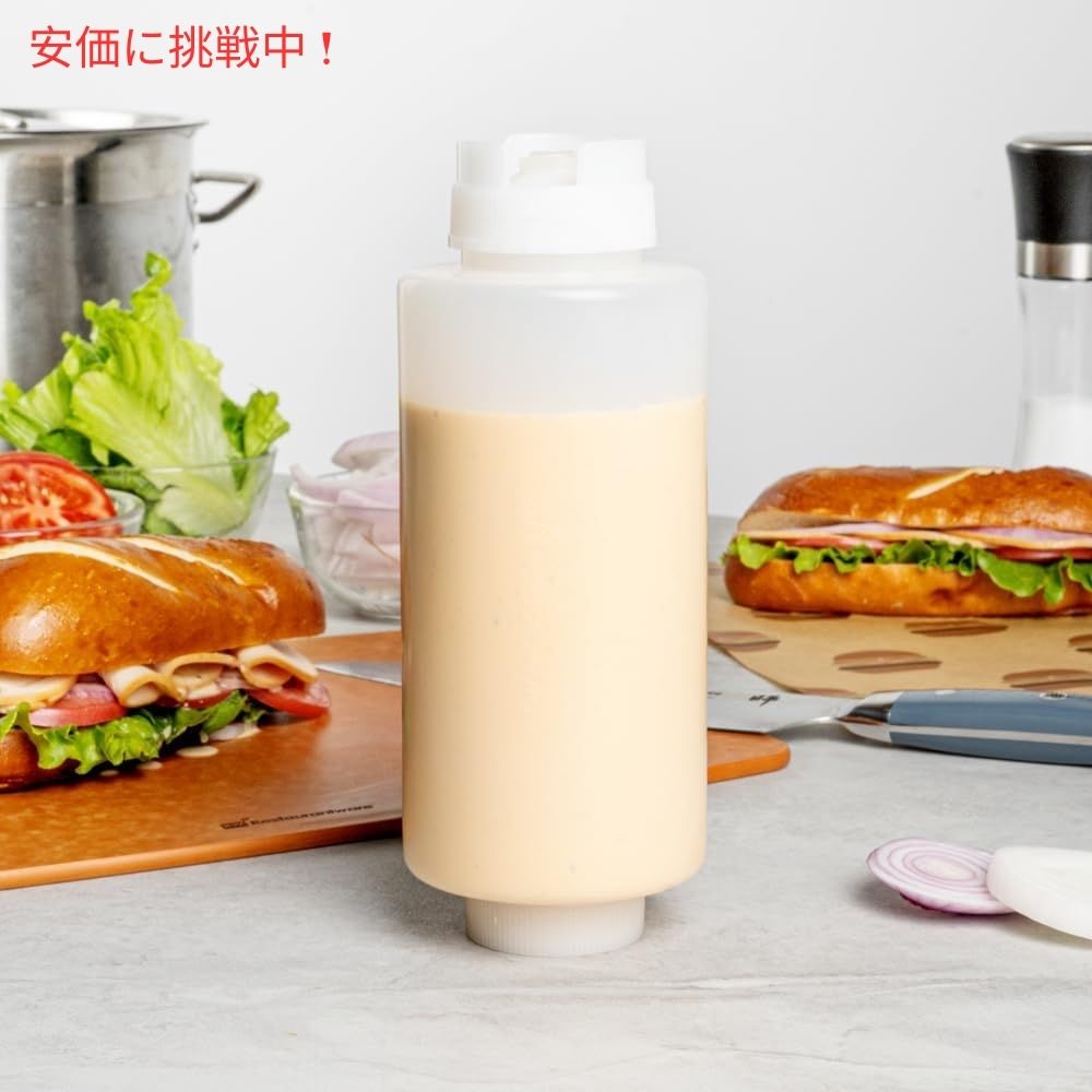 Restaurantware レストランウェア FIFO方式 946mL 調味料用スクイーズボトル 6本セット First In First Out 32oz Condiment Squeeze Bottle 6 pcs founder-10035542 Founder サンプル画像2