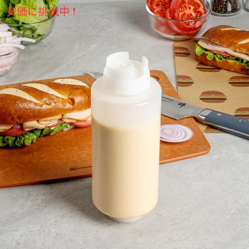 Restaurantware レストランウェア FIFO方式 946mL 調味料用スクイーズボトル 6本セット First In First Out 32oz Condiment Squeeze Bottle 6 pcs founder-10035542 Founder サンプル画像3