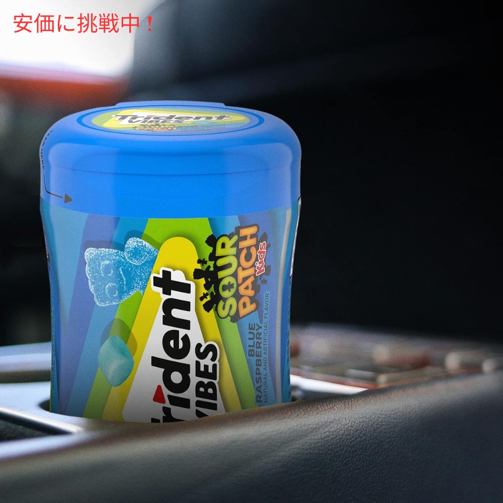 Trident Vibes ����ѥå����å� �֥롼�饺�٥꡼ 40������ SOUR PATCH KIDS Blue Raspberry 40pcs