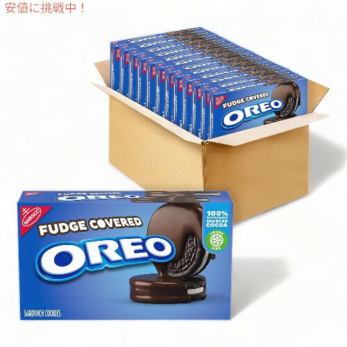 [12個入り] オレオ ファッジカバー チョコレートサンドイッチクッキー OREO Fudge Covered Chocolate Sandwich Cookies 12pkのサムネイル