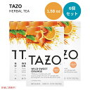 【6個セット】TAZO タゾ ワイルド スウィート オレンジ ティーバッグ ハーブティー ノンカフェイン 20袋 x6箱 まとめ買い Wild Sweet Orange Tea Bags