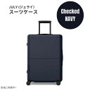 ジュライ スーツケース チェックド ネイビー 8.3ポンド / 80リットル July Luggage Classic Checked Navy 8.3lbs/80L(4)