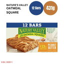 ネイチャーバレー オートミールスクエア ピーナッツバター 14.88オンス x 12個 Nature Valley Oatmeal Square Peanut Butter 14.88oz x 12ct
