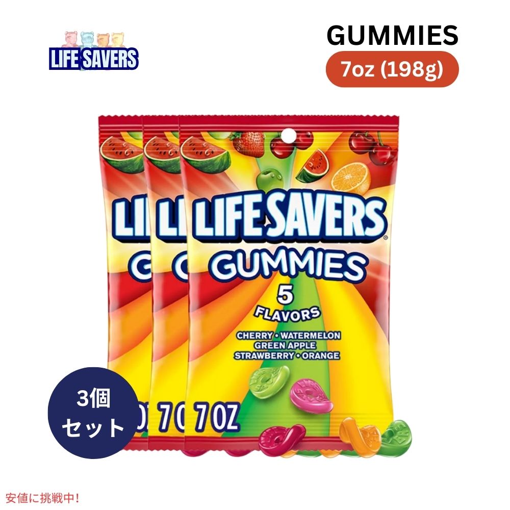 y3Zbgz Life Savers CtZCo[Y O~ 5t[o[ O~LfB 198g Gummies 5 Flavors 7oz