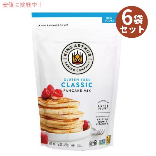 y6܃ZbgzLOA[T[ King Arthur Oet[ pP[L ~bNX 425g Flour Gluten Free Pancake Mix 15oz