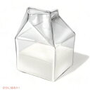Genuine Fred ガラス製 ミルクピッチャー ハーフパイント 237ml ガラスクリーマー HALF PINT Glass Milk Carton Creamer 0.5 Pints