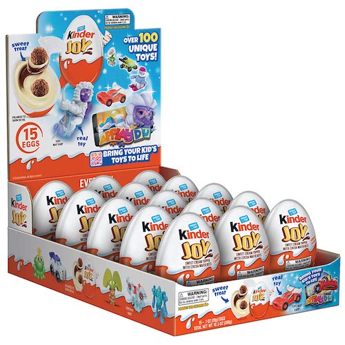L_[ Kinder JOY Eggs 15 `R[g LfB GbO t TvCY Sweet Cream and Chocolate Wafers with Toy