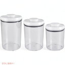 オクソー 食品保存容器セット OXO 1128780 キャニスター 3個入り密封 POP式 丸型