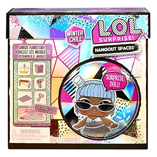 L.O.L Surprise LOL サプライズ ウィンター チル ハングアウト スペース 家具 プレイセット アイスドール付き 10個以上のサプライズ アクセサリー付き