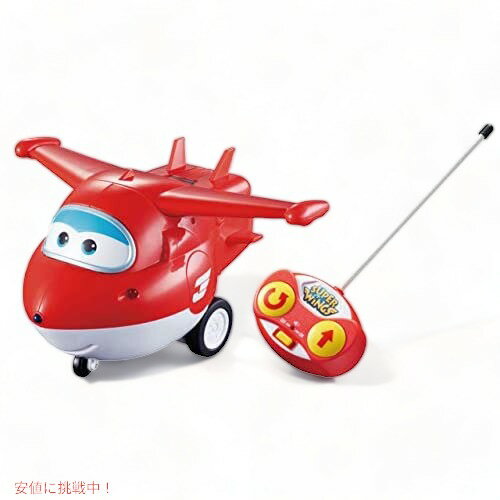 Super Wings リモートコントロールカージェット 360回転簡単コントロール STEMおもちゃ 光と効果音付き