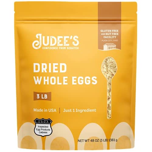 Judee's 乾燥全卵パウダー - 3 ポンド - ベーキング用品 - おいしい 100% グルテンフリー - 朝食やキャンプの食事に最適