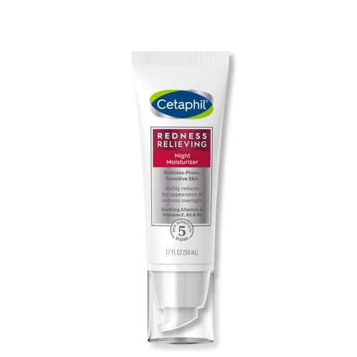CETAPHIL ナイト クリーム、顔用赤み緩和ナイト フェイスクリーム、1.7 液量オンス