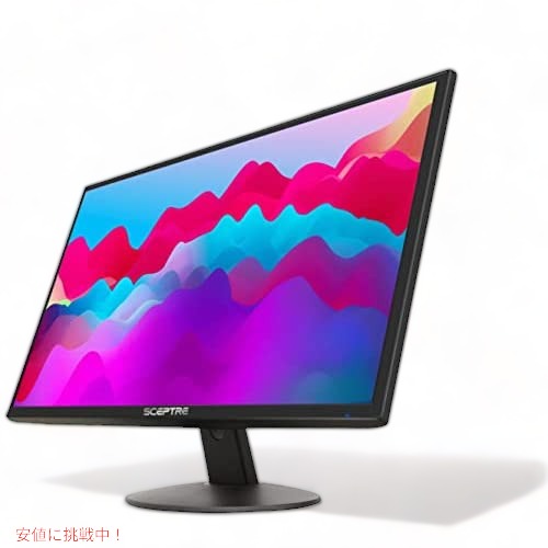 Scepter 22 インチ 75Hz 1080P モニター 内蔵スピーカー、マシン ブラック (E225W-19203R シリーズ)