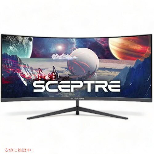 Scepter 30インチ 曲面ゲーミングモニター 21:9 2560x1080 200Hz 内蔵スピーカー ブラック (C305B-200UN1)
