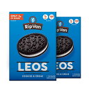 Rip Van LEOs - チョコレート ミント サンドイッチ クッキー 低糖 & 低炭水化物 32個入り (6.77 オンスの 3 パック)
