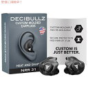 Decibullz カスタム成形耳栓、 NRR 31d 快適な聴覚保護 (ブラック)(3)