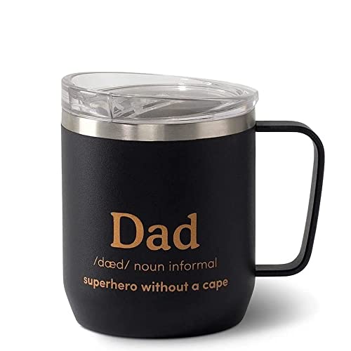 VAHDAM, Dad Mug マントのないスーパーヒーロー ダッド マグ タンブラー ハンドル付き (300ml/ 10.1オンス)