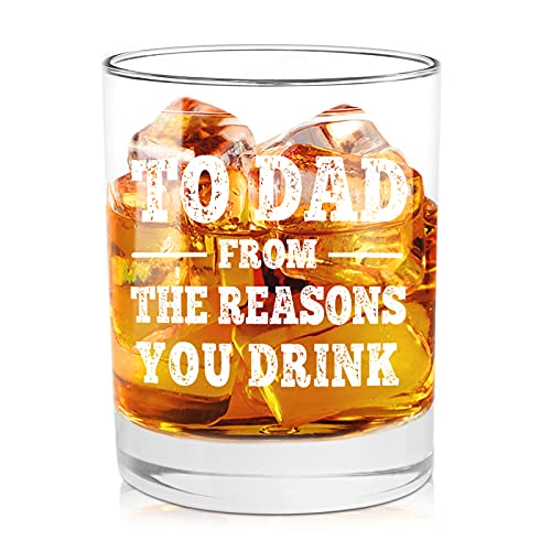 To Dad From The Reasons You Drink ウィスキーグラス お父さんへのギフト 父の日 11オンス