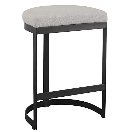 Uttermost 23591 Ivanna --26インチカウンタースツール、マットブラック仕上げ