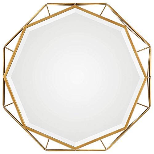 Uttermost メキ八角形鏡、アンティークの金箔、30 　W x 30　 H x 3.5 　D（U09317）