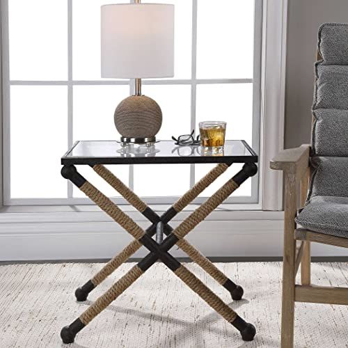 Rakuten - Uttermost 24983 Braddock-22インチの沿岸アクセントテーブル　22 x 16 x 22