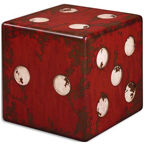 Rakuten - Uttermostダイスアクセントテーブル、赤、18.75 　、