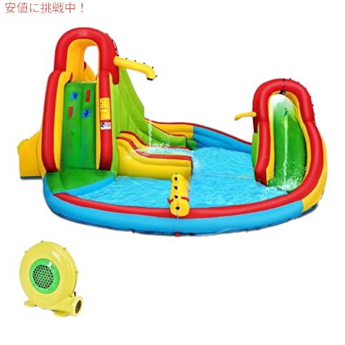 HONEY JOYインフレータブルウォータースライド、7 in 1弾むインフレータブルウォーターパーク（480wブロワー付き）