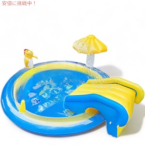 CAMIRUS 恐竜インフレータブルプレイセンター、スライド付きキッズラウンドウェーディングスイミングプール