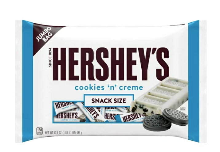 n[V[ NbL[ N[ XibNTCY `R[g o[Hershey's Cookies 'N' Creme Snack Size Candy Bars 17.1 oz