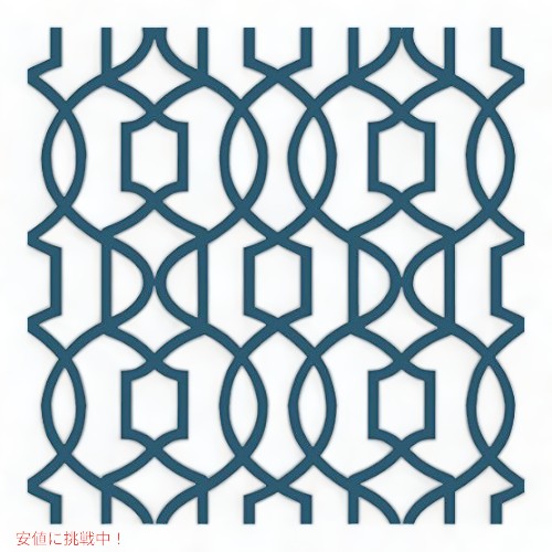 NuWallpaper NU1648ネイビーグランドトレリスピール＆スティック壁紙、ブルー