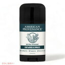 アメリカンプロベナンス 男性用 オールナチュラル デオドラント ウードウッド&スプルース 75g American Provenance All Natural 2.65oz