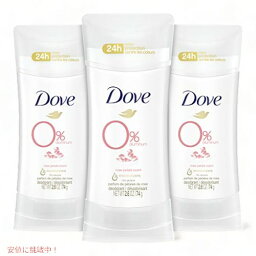 Dove 0% アルミニウムフリー デオドラント ローズペタル デオドラント 女性用、2.6 オンス (3 個パック)