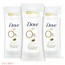 Dove アルミニウムフリー デオドラント シアバター デオドラント 女性用、ホワイト、2.6 オンス (3 個パック)