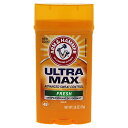 Arm & Hammer Ultra Max Invisible Solid 制デオドラント、フレッシュ、2.6 オンス