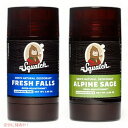 Dr. Squatch 男性用天然デオドラント アルミニウムフリー アルパイン セージ フレッシュ フォールズ (2.65 oz、2 パック)