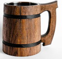 Etno Motif エトノ モチーフ キッチン用品 ビール ジョッキ 木製 ハンドメイド 茶 534922650