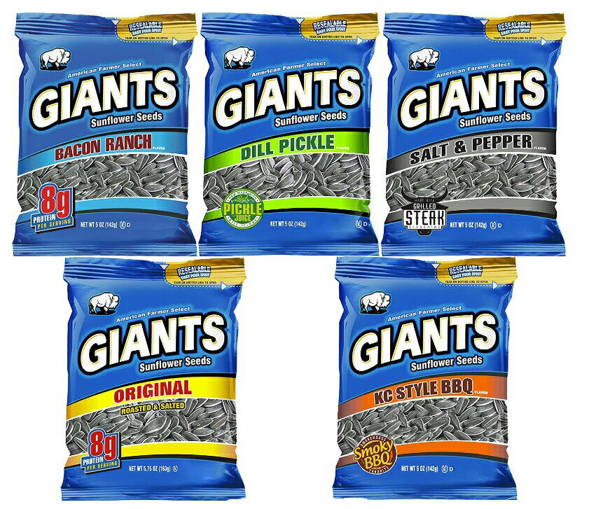 Giants Sunflower Seeds 5 Flavor Variety　ジャイアント ひまわりの種 サンフラワーシード5種