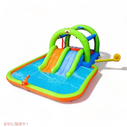 WELLFUNTIME Inflatable Water Park 大型プール 家庭用 インフレータブル ウォーターパーク 水遊び すべり台 ビニールプール ウォータースライダー 滑り台