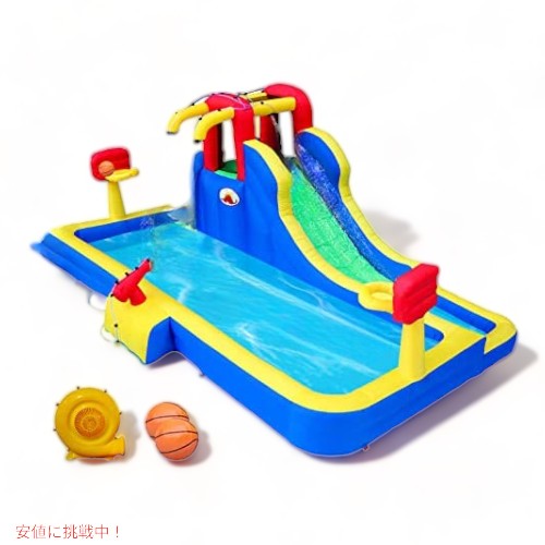 WELLFUNTIME Inflatable Water Park 大型プール 家庭用 深いプール インフレータブル ウォーターパーク 水遊び すべり台 ビニールプール ウォータースライダー