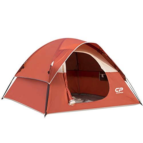 CAMPROS 3人用テント-キャンプ用のドームテント、防水防風バックパッキングテント